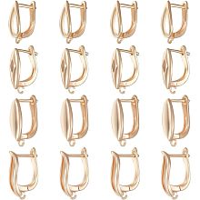 Beebeecraft 1 Box 16Pcs Crossover Hoop Earrings 18K Gold Plated Rhombic Oval Curved Horse Eye Tears Infinity Huggie Hinged Hoops Earrings with Loop for Jewelry Making Art DIY Crafts