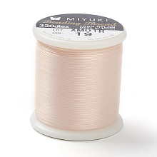 MIYUKI Beading Nylon Thread B, 330 DTEX/0.203mm/0.008", for Seed Beads, #19, Bisque, 55 yards(50 meters)/roll