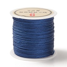 Honeyhandy 50 Yards Nylon Chinese Knot Cord, Nylon Jewelry Cord for Jewelry Making, Marine Blue, 0.8mm