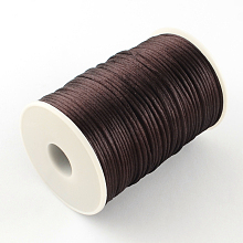 Honeyhandy Polyester Cords, Saddle Brown, 2mm, about 98.42 yards(90m)/roll