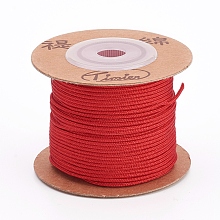 Honeyhandy Nylon Cords, String Threads Cords, Round, Red, 1.5mm, about 27.34 yards(25m)/roll