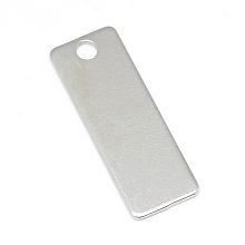 Honeyhandy 304 Stainless Steel Stamping Blank Tag Pendants, Rectangle, Stainless Steel Color, 25x9x1mm, Hole: 2.5mm