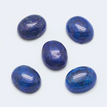 Honeyhandy Natural Lapis Lazuli Cabochons, Oval, 10x8x4mm