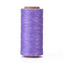 Honeyhandy Waxed Polyester Cord, Micro Macrame Cord, Waxed Sewing Thread, Flat, Mauve, 0.8mm, about 284.33 yards(260m)/roll