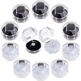 CHGCRAFT 40Pcs 2 Colors Transparent Plastic Ring Boxes Crystal Earrings Jewelry Storage Boxes with Foam for Storing Rings Jewelry Earrings Wedding Proposal Valentine's Day, 1.5×1.5 Inch