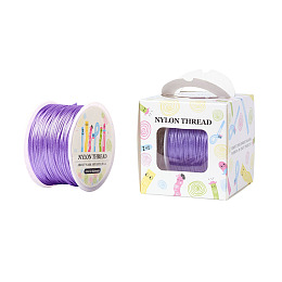 ARRICRAFT 1 Roll 1mm x 100yards Lilac Rattail Satin Nylon Trim Cord Chinese Knot