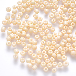 Honeyhandy 12/0 Baking Paint Glass Round Seed Beads, PapayaWhip, 1.5~2x1.5mm, Hole: 0.5~1mm, about 30000pcs/pound