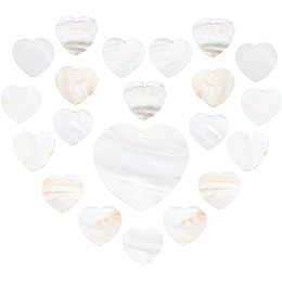 SUNNYCLUE 1 Box 20Pcs Heart Shape Shell Charms Freshwater Shell Pendants Seashell Love Jewellery Charm Accessories for DIY Earring Necklace Bracelet Jewellery Making Crafting