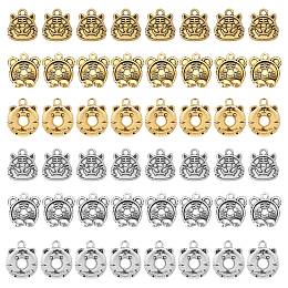 SUPERFINDINGS 48Pcs 3 Styles Cartoon Tiger Pendant Tibetan Style Alloy Tiger Dangle Charms 2 Colors Animal Tiger Head Charms Pendant for Necklace Bracelet Jewelry Makings