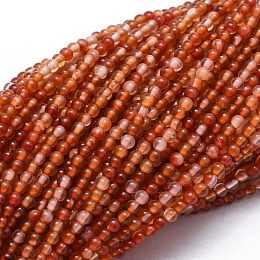 Honeyhandy Natural Carnelian/Red Agate Beads Strands, Round, 2mm, Hole: 0.5mm, about 195pcs/strand, 15.35 inch(39cm)