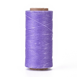 Honeyhandy Waxed Polyester Cord, Micro Macrame Cord, Waxed Sewing Thread, Flat, Mauve, 0.8mm, about 284.33 yards(260m)/roll