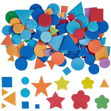 40 Asst Self Adhesive Colourful Printed Christmas Foam Shapes New 