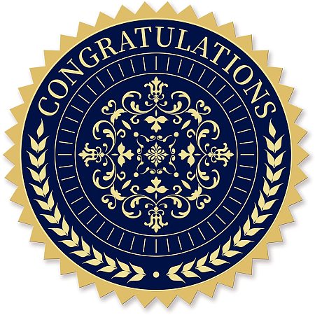 CRASPIRE Gold Foil Certificate Seals Congratulations 2