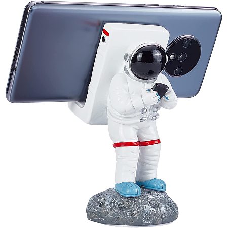 GORGECRAFT Astronaut Phone Holder 3D Cartoon Spaceman Figurine Space Design Smartphone Tablet Stands Mobile Cell Phones Bracket Supporters for Car Desk Home Office Gifts Decorations