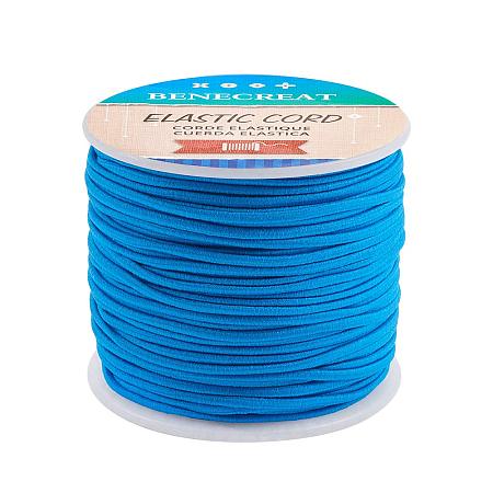 BENECREAT 2mm 55 Yards Elastic Cord Beading Stretch Thread Fabric Crafting Cord for Jewelry Craft Making (DodgerBlue)