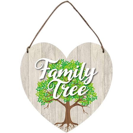 NBEADS Family Tree Decor Sign, 11.8
