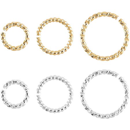 BENECREAT 120pcs 4/6/8.5mm 14K Gold Filled Open Jump Rings Jewelry Jump Rings (2 Colors) for Necklace Jewelry Making and DIY Projects