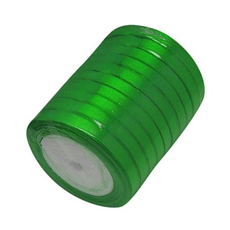 NBEADS 10 Rolls of 6mm Green Satin Ribbon Double Sided Fabric Ribbon Silk Satin for Crafts Gift Wrapping Floristry Wedding Party Decoration