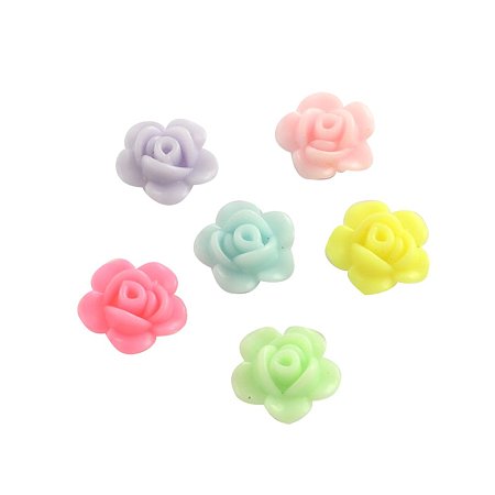 NBEADS about 1130pcs/500g Opaque Acrylic Flower Mixed Cole Beads