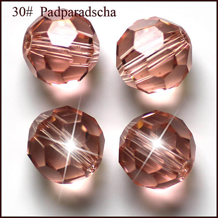 Honeyhandy Imitation Austrian Crystal Beads, Grade AAA, Faceted, Round, Pale Violet Red, 4mm, Hole: 0.7~0.9mm