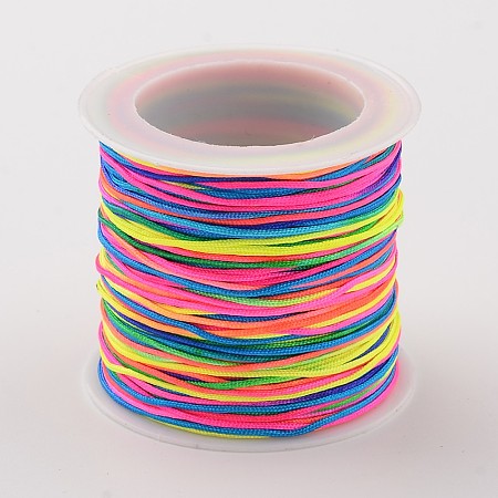 Honeyhandy Nylon Thread Cord, DIY Material for Jewelry Making, Colorful, 0.8mm, about 38.27 yards(35m)/roll