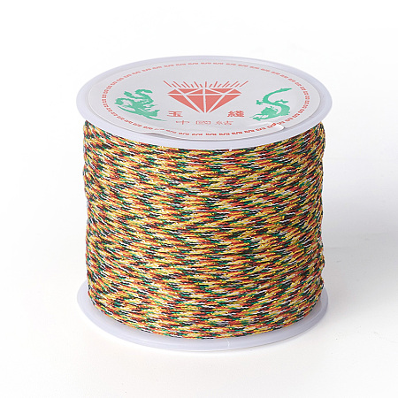 Honeyhandy Nylon Cord for Jewelry Making, Colorful, 0.8mm, about 49.21 yards(45m)/roll