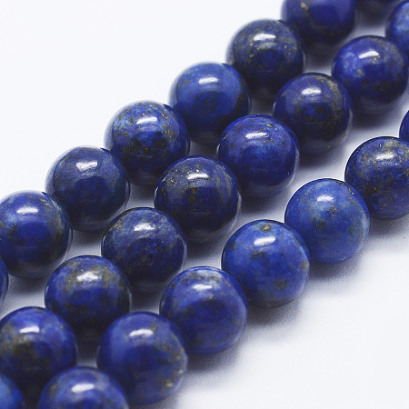 Arricraft Natural Lapis Lazuli Beads Strands, Round, 8mm, Hole: 1mm, about 48pcs/strand, 15.5 inches(39.5cm)