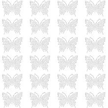 FINGERINSPIRE 24 Sheets Butterfly Rhinestone Iron on Hotfix Transfer Applique Glitter Butterfly Hot Melt Rhinestone Crystal Patches for Dress Shoes Garment Decoration DIY Craft Clothing Repair