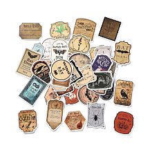 Retro Potion Label Paper Stickers Set, Adhesive Label Stickers, for Suitcase & Planner & Refigerator Decor, Mixed Color, 42~71x40~57x0.3mm