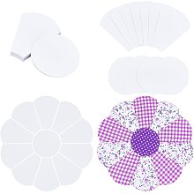 arricraft 44 Pcs Flower Shape Paper Quilting Templates, Handmade English Paper Piecing Trapezoid with Flat Round Patchwork Template for DIY Patchwork Sewing Crafts