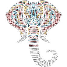 NBEADS Elephants Rhinestone Iron on Hotfix, Wildlife Animal Heat Transfer Decal Bling Rhinestone Decals Heat Transfer Patch Clothing Repair Applique for T-Shirt Clothing Pants Bags, 11.69x8.27"