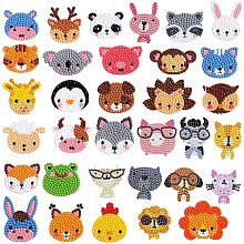 SUNNYCLUE 1 Box 49PCS 5D Diamond Art Painting Animals Diamond Art Stickers Kits Small Diamond Art Sticker Cute Animals Cat Bunny Full Drill Diamond Art Kits Paint for Adults Craft DIY Decoration