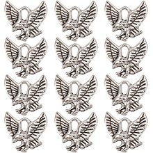 SUNNYCLUE 1 Box 100Pcs Eagle Charms Bulk Patriotic Charm Tibetan Style Antique Silver USA American 4th of July Independence Day Charm Hawk Bird Charms for Jewelry Making Charms DIY Crafts Supplies