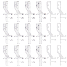 GORGECRAFT 20 PCS Hidden Valance Clips Clear Plastic Valance Clips Window Blind Clips for Horizontal Blind Valance