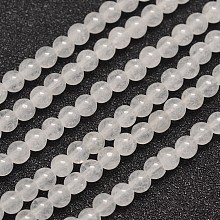 Honeyhandy Natural Malaysia Jade Bead Strands, Round, 4mm, Hole: 0.8mm, about 92pcs/strand, 15 inch