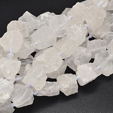 Honeyhandy Nuggets Natural Quartz Crystal Bead Strands, 16~28x9~20x10~25mm, Hole: 1mm, about 16~17pcs/strand, 15.5 inch