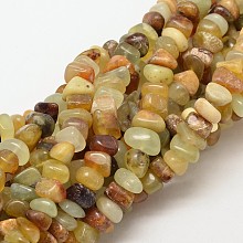 Honeyhandy Natural Xiuyu Jade Nuggets Beads Strands, 7~9x7~9mm, Hole: 1mm, about 72~83pcs/strand, 15.7 inch