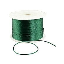 Honeyhandy Round Nylon Thread, Rattail Satin Cord, for Chinese Knot Making, Dark Green, 1mm, 100yards/roll