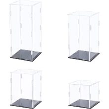 OLYCRAFT Acrylic Display Box 4 Sizes Display Case 2mm Thick Clear Acrylic Display Cases Clear Box Display Action Figures Clear Display Box for Collectibles Home Storage Organizing