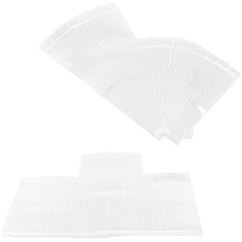 PandaHall Elite 300pcs 3 Sizes Transparent Resealable Bags Long Hanging Cellophane Bags for Candle Card Lollipops Display Packaging Jewelry Storage, 2.76mil(0.07mm)