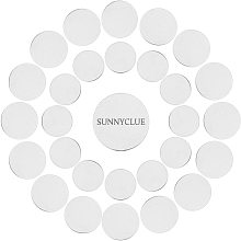 SUNNYCLUE 1 Box 200PCS Round Flat Cabochons Stainless Steel Siver Flatback Cabochon Smooth Metal Cabochons for Jewelry Making Flat DIY Decorations Necklaces Crafing Phone Accessories