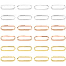 UNICRAFTALE 60pcs 3 Colors Oval Linking Rings Stainless Steel Quick Link Connectors Metal Jewelry Links for Women Jewelry Making 10x3.5x2mm