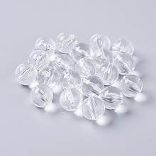 Honeyhandy Acrylic Beads, Round, Clear, 16mm, hole: 2mm