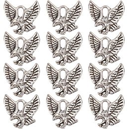 SUNNYCLUE 1 Box 100Pcs Eagle Charms Bulk Patriotic Charm Tibetan Style Antique Silver USA American 4th of July Independence Day Charm Hawk Bird Charms for Jewelry Making Charms DIY Crafts Supplies