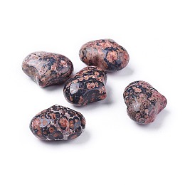 Honeyhandy Natural Leopard Skin Jasper Beads, No Hole/Undrilled, Heart, 20x25x11~13mm