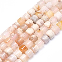 Natural Cherry Blossom Agate Beads Strands, Column, 8x8mm, Hole: 1mm, about 48pcs/strand, 15.35 inch(39cm)