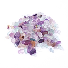 Honeyhandy Natural Fluorite Beads, Undrilled, Chips, 6~19x4~6x3~5mm, about 100g/bag