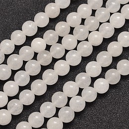 Honeyhandy Natural Malaysia Jade Bead Strands, Round, 8mm, Hole: 1.0mm, about 48pcs/strand, 15 inch