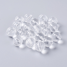 Honeyhandy Acrylic Beads, Round, Clear, 16mm, hole: 2mm