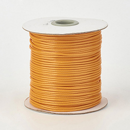 Honeyhandy Eco-Friendly Korean Waxed Polyester Cord, Orange, 1mm, about 185yards/roll(555 feet/roll)(169.16m/roll)